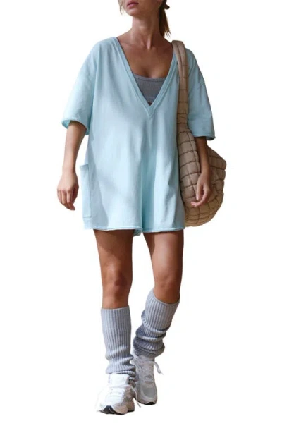 Free People Fp Movement Hot Shot T-shirt Romper In Frosty