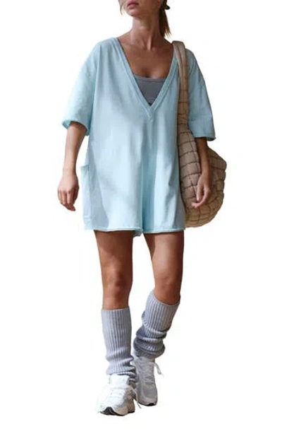 Free People Fp Movement Hot Shot T-shirt Romper In Frosty