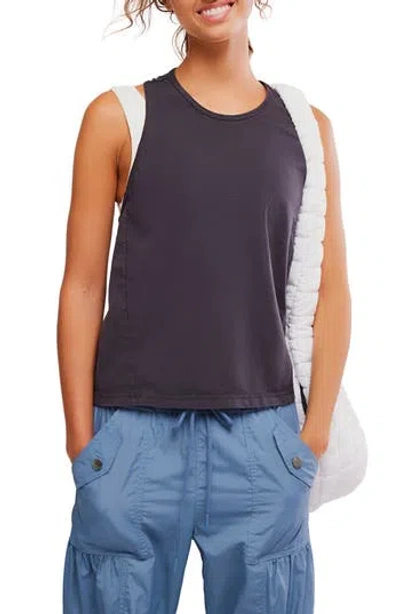 Free People Fp Movement Hot Shot Twist Back Tank In Black