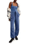 Free People Fp Movement Inbound Stretch Cotton Jumpsuit In Midnight Navy