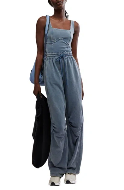 Free People Fp Movement Inbound Stretch Cotton Jumpsuit In Skyline