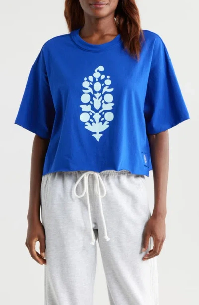 Free People Fp Movement Inspire Cotton Graphic T-shirt In Blue
