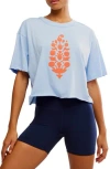 Free People Fp Movement Inspire Cotton Graphic T-shirt In Blue