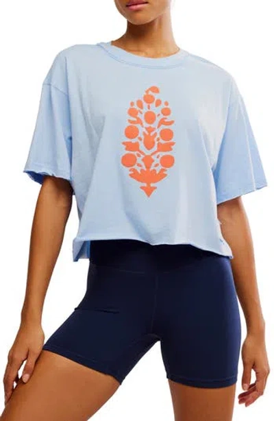 Free People Fp Movement Inspire Cotton Graphic T-shirt In Blue