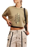 Free People Fp Movement Inspire Cotton Graphic T-shirt In Sage Combo