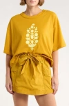 Free People Fp Movement Inspire Cotton Graphic T-shirt In Yellow