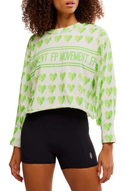 Free People Fp Movement Inspire Layer Logo Long Sleeve T-shirt In Multi