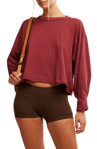 Free People Fp Movement Inspire Layer Top In Sour Cherry