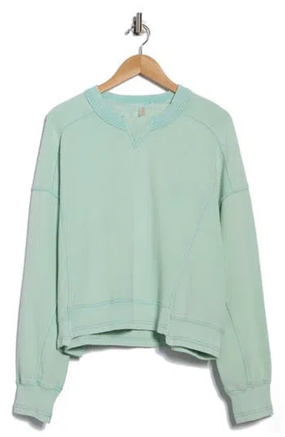 Free People Fp Movement Intercept Cotton Blend Sweatshirt In Blue