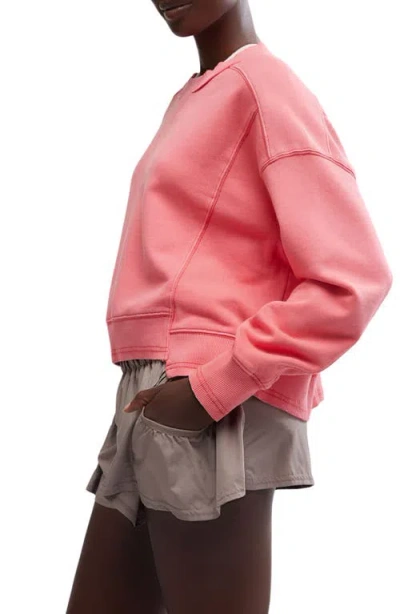 Free People Fp Movement Intercept Cotton Blend Sweatshirt In Hibiscus