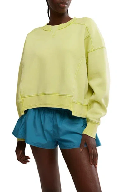 Free People Fp Movement Intercept Cotton Blend Sweatshirt In Yellow
