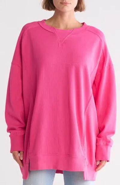 Free People Fp Movement Intercept Oversized Sweatshirt In Living Magenta