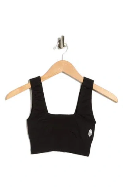 Free People Fp Movement Karma Square Neck Sports Bra In Onyx