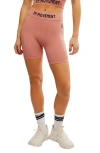 Free People Fp Movement Long Haul Bike Shorts In Pink