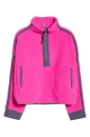 Free People Fp Movement Mountain High Fleece Half Zip Pullover In Pink