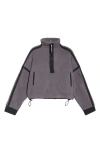 Free People Fp Movement Mountain High Fleece Half Zip Pullover In Gray