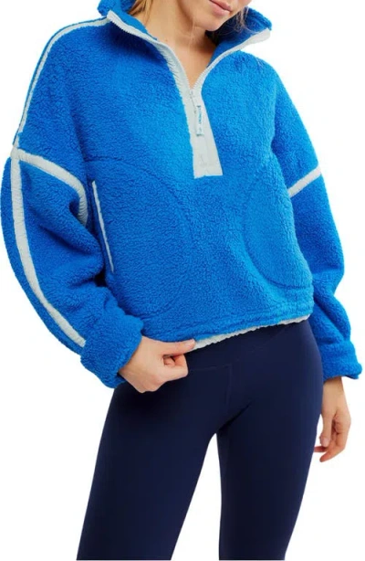 Free People Fp Movement Mountain High Fleece Half Zip Pullover In Midatlantic Combo