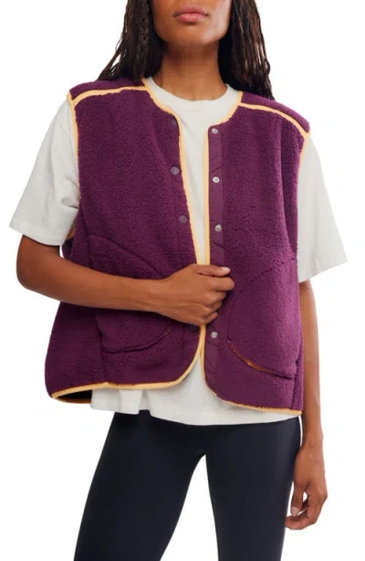 Free People Fp Movement Mountain High Water Resistant Vest In Purple