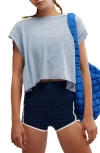 Free People Fp Movement My Tee Time Open Back T-shirt In Steel