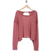 Free People Fp Movement My Time Layer Open Back Crop Top In Burgundy