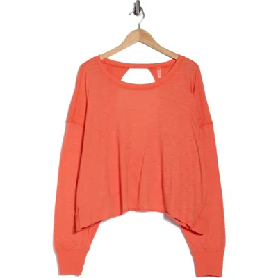 Free People Fp Movement My Time Layer Open Back Crop Top In Orange