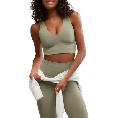 Free People Fp Movement Never Better Crop V-neck Tank In Green