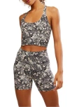 Free People Fp Movement Never Better Floral Crop Top In Multi
