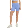 Free People Fp Movement Never Better Heathered Bike Shorts In Blue