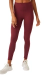 Free People Fp Movement Never Better High Waist Leggings In Red