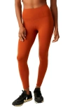 Free People Fp Movement Never Better High Waist Leggings In Red Earth