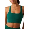 Free People Fp Movement Never Better Racerback Bra In Emerald Green