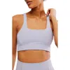 Free People Fp Movement Never Better Racerback Bra In Platinum