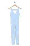 Free People Fp Movement Never Better Strappy Back Jumpsuit In Oxford Blue