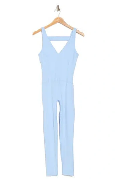 Free People Fp Movement Never Better Strappy Back Jumpsuit In Oxford Blue
