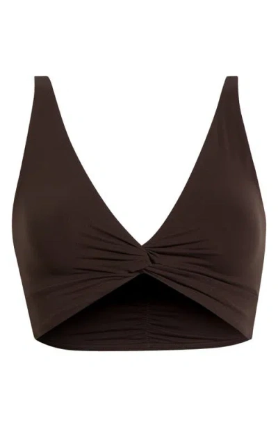 Free People Fp Movement Never Better Twist Front Sports Bra In Brown