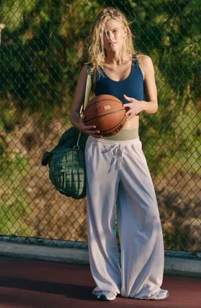 Free People Fp Movement Overtime Wide Leg Mesh Pants In Tofu