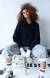 Free People Fp Movement Pick It Up Pleat Detail Hoodie In Black