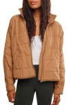 Free People Fp Movement Pippa Packable Puffer Jacket In Brown