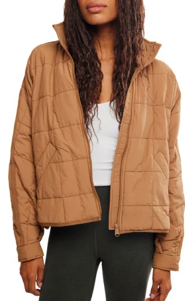 Free People Fp Movement Pippa Packable Puffer Jacket In Brown