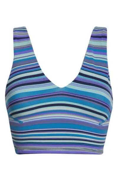 Free People Fp Movement Printed Never Better Sports Bra In Blue