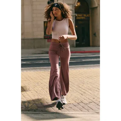 Free People Fp Movement Quick Step Drawstring Flare Pants In Aged Brick