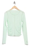 Free People Fp Movement Right On Run Long Sleeve Top In Green