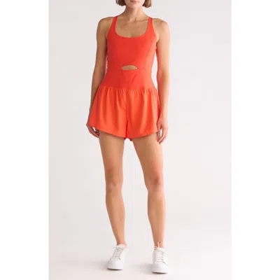 Free People Fp Movement Righteous Runsie Romper In Flame