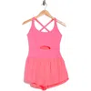 Free People Fp Movement Righteous Runsie Romper In Flamingo Fizz