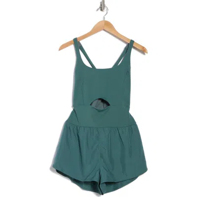 Free People Fp Movement Righteous Runsie Romper In Midnight Jade