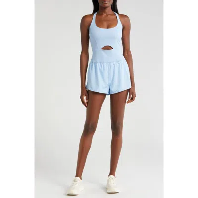 Free People Fp Movement Righteous Runsie Romper In Oxford Blue