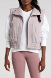 Free People Fp Movement Scrunch Time Puffer Vest In Neutral