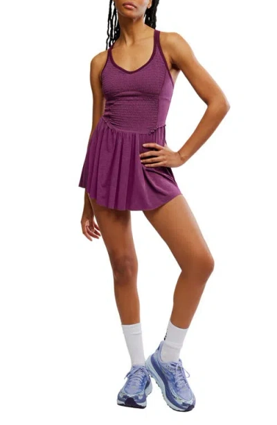 Free People Fp Movement Smockin' Hot Dress In Purple
