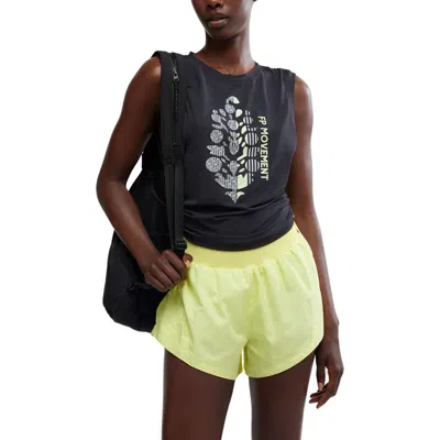 Free People Fp Movement Sport Mode Logo Muscle T-shirt In Black