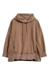 Free People Fp Movement Sprint To The Finish Oversize Cotton Blend Hoodie In Brown